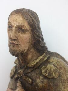 Religious wooden statue Saint Roche