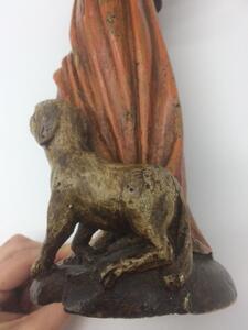 Religious wooden statue Saint Roche