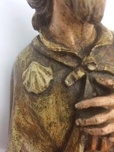 Religious wooden statue Saint Roche