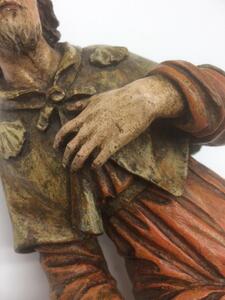 Religious wooden statue Saint Roche