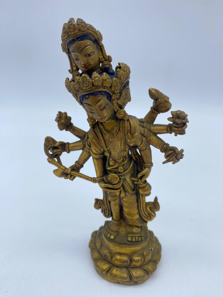 XX century bronze gilded Buddha Lokesvara Tibet 