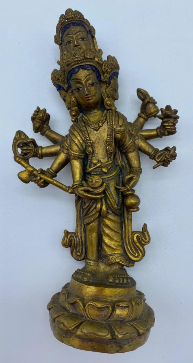 XX century bronze gilded Buddha Lokesvara Tibet 