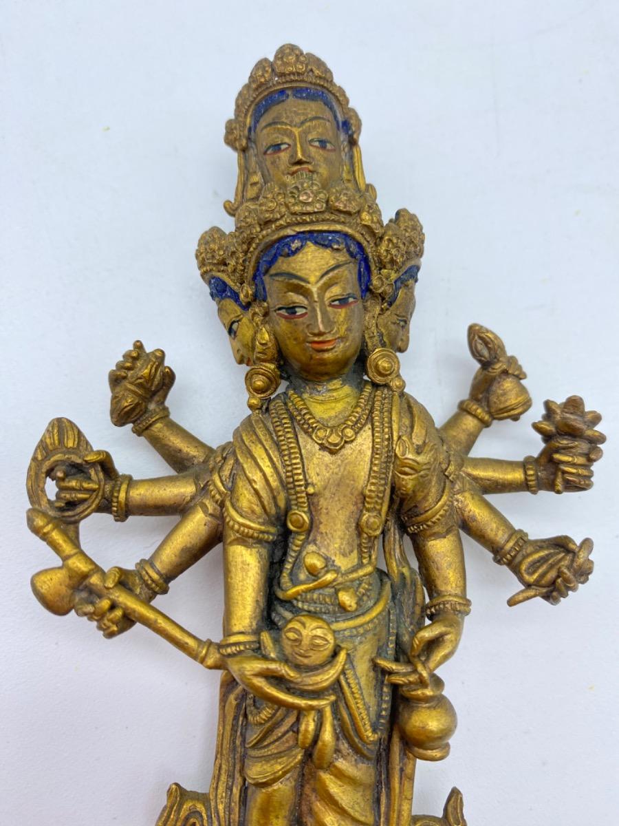 XX century bronze gilded Buddha Lokesvara Tibet 