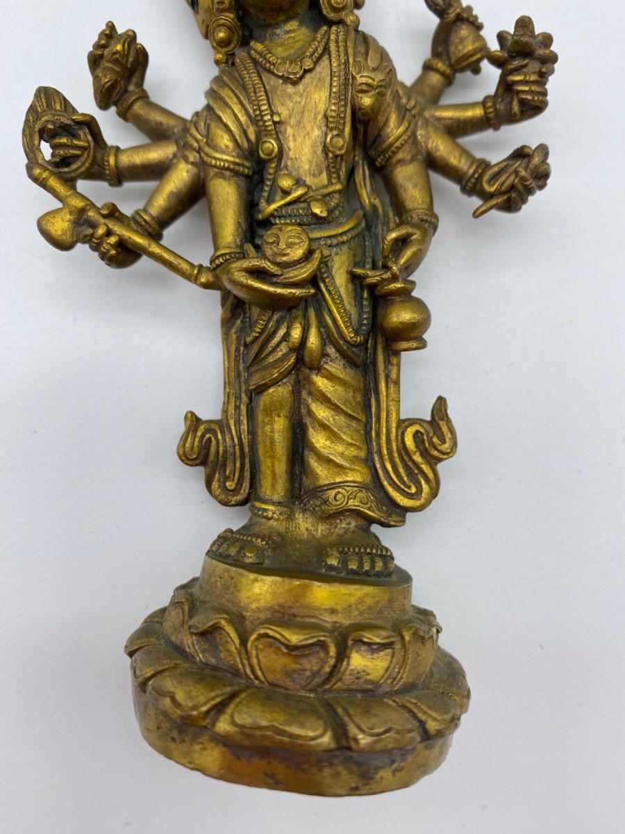 XX century bronze gilded Buddha Lokesvara Tibet 