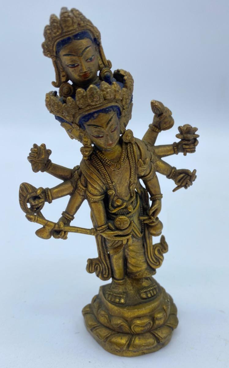 XX century bronze gilded Buddha Lokesvara Tibet 