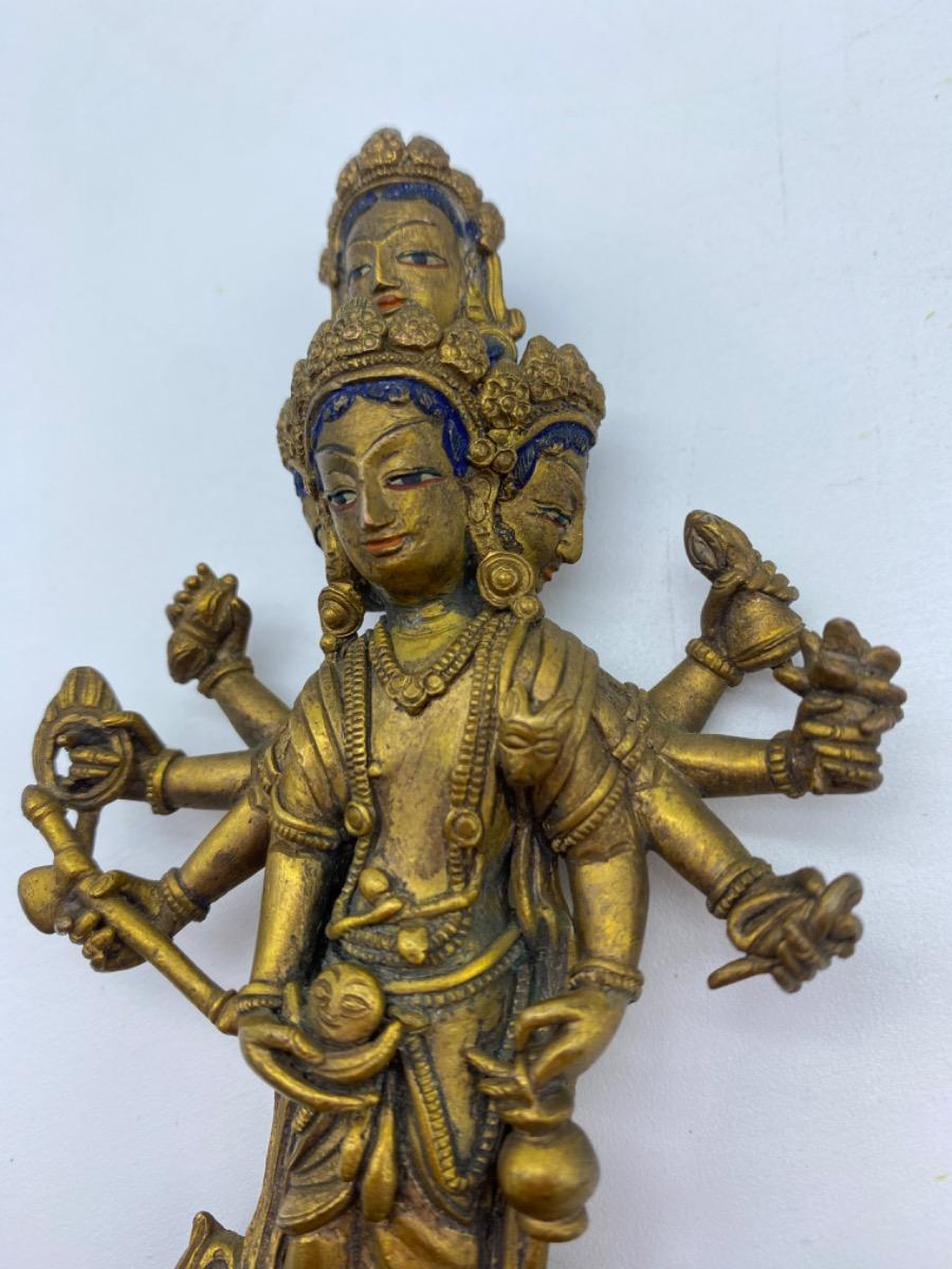 XX century bronze gilded Buddha Lokesvara Tibet 
