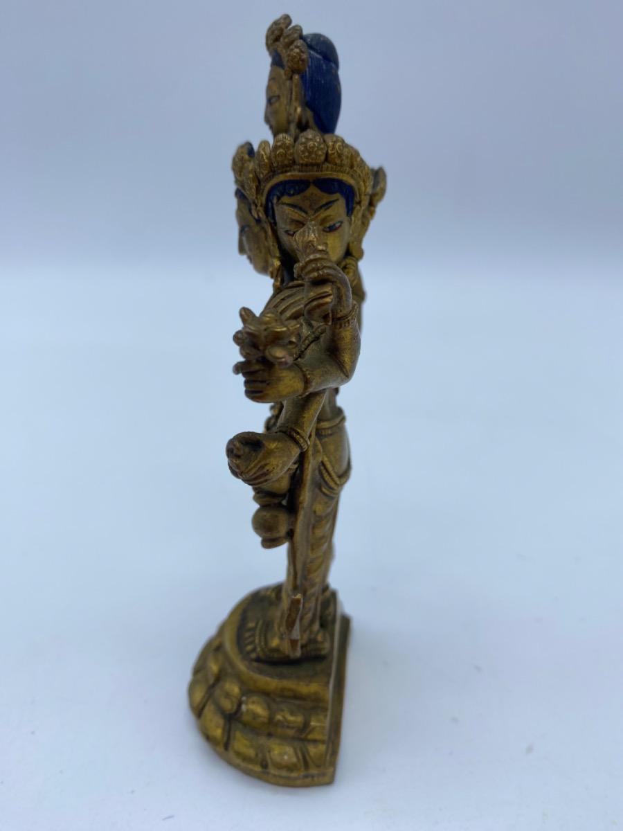 XX century bronze gilded Buddha Lokesvara Tibet 