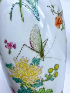 A pair of Chinese Famille rose porcelain vases 