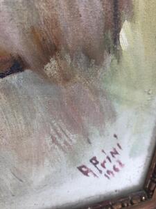 20th century oil panting portrait of an Irish wolfhound 