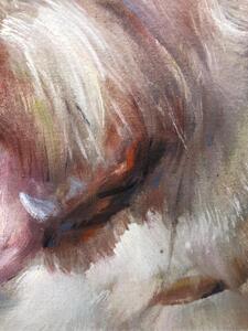 20th century oil panting portrait of an Irish wolfhound 