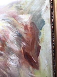 20th century oil panting portrait of an Irish wolfhound 